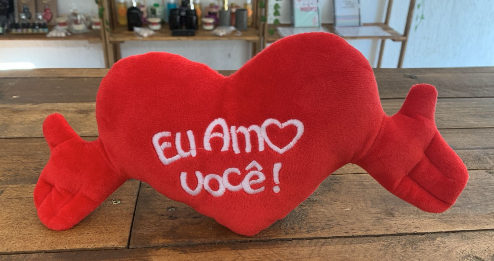 CORAÇÃO PELÚCIA EU AMO VC