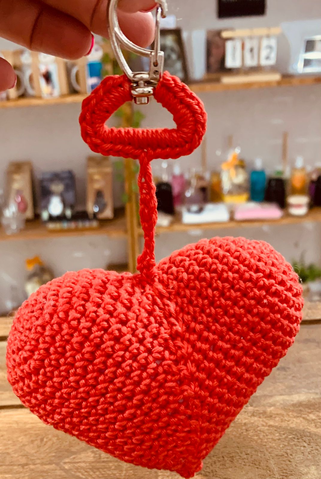 CHAVEIRO CORAÇÃO AMIGURUMI