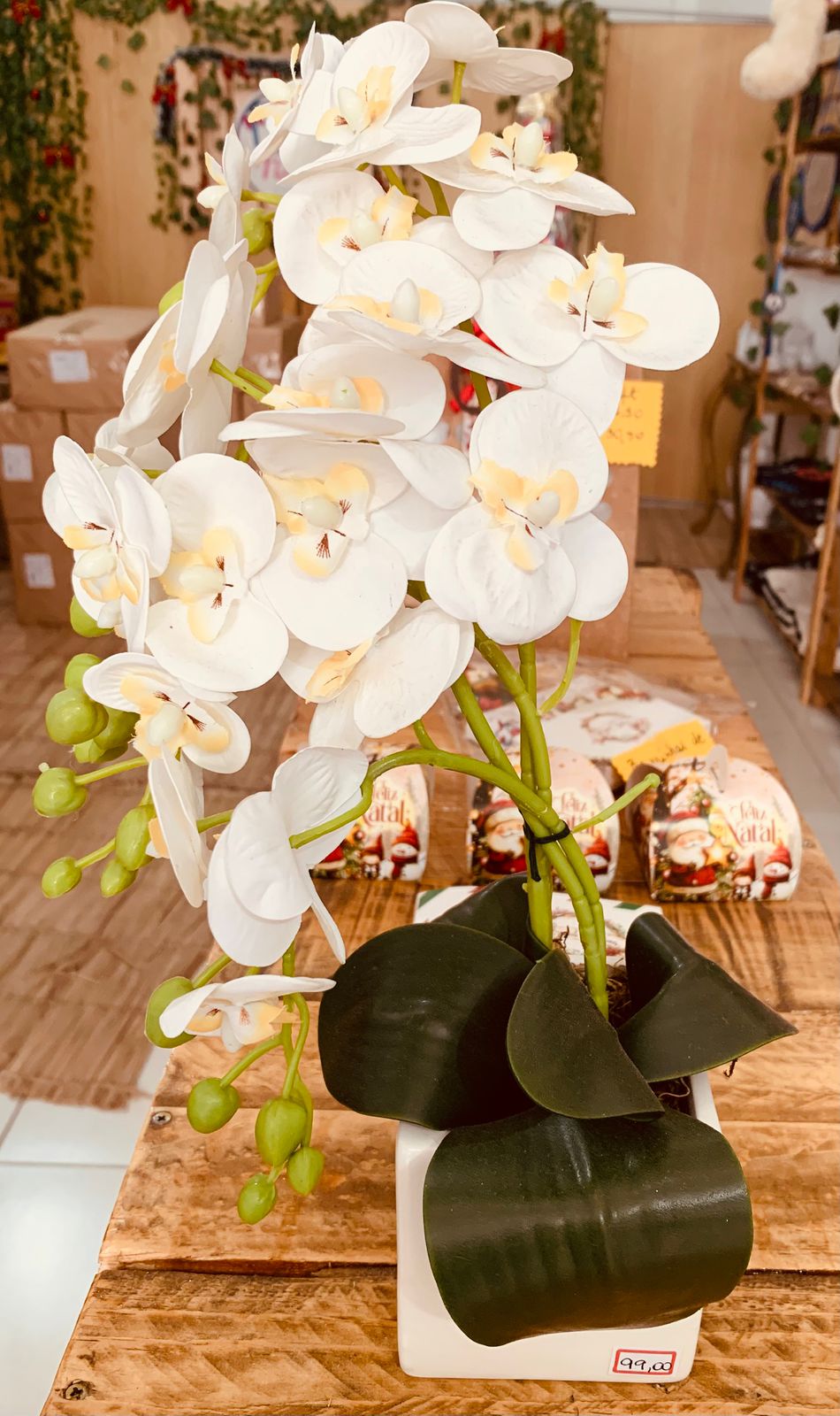 ARRANJO MINI ORQUIDEAS BRANCA