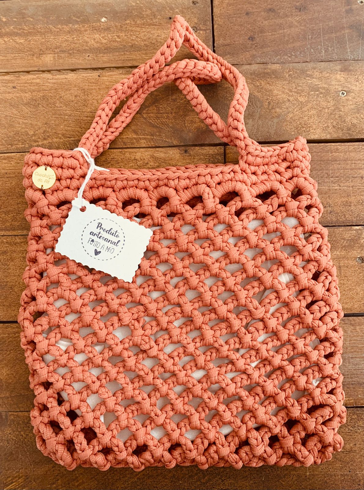 BOLSA CROCHÊ TERRACOTA