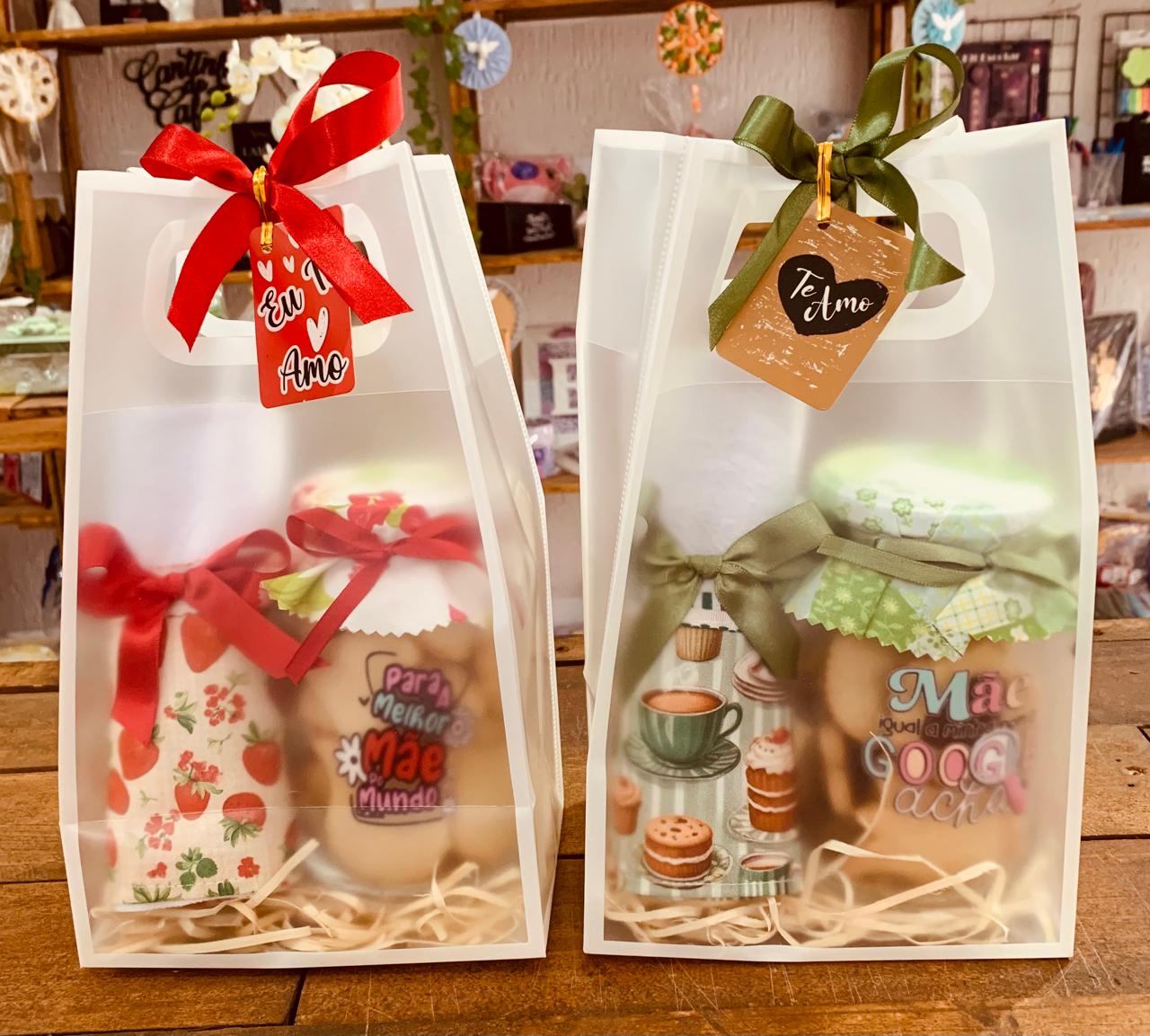 KIT POTE DE BISCOITO (200GR) COM PANO DE PRATO